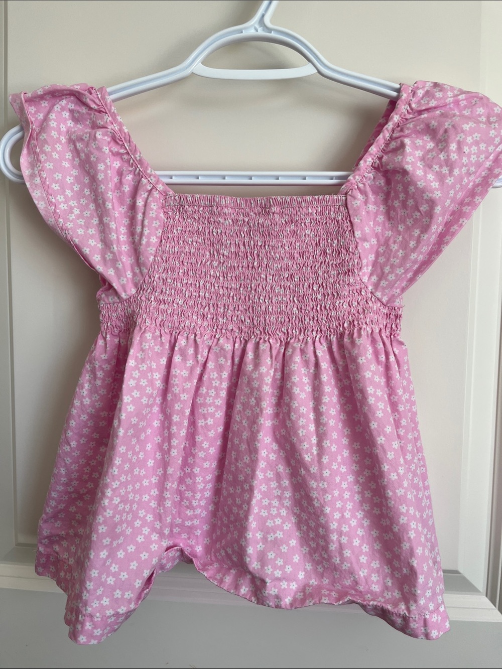Andy & Evan Pink Smocked Toddler Top